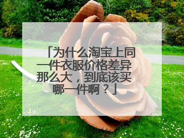 为什么淘宝上同一件衣服价格差异那么大，到底该买哪一件啊？