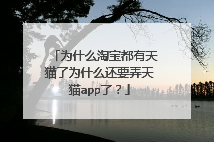 为什么淘宝都有天猫了为什么还要弄天猫app了?