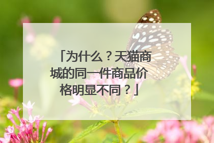 为什么?天猫商城的同一件商品价格明显不同?