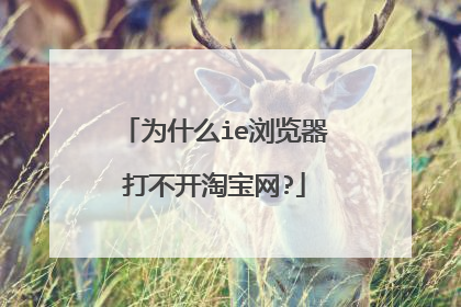 为什么ie浏览器打不开淘宝网?