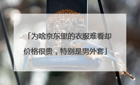 为啥京东里的衣服难看却价格很贵,特别是男外套