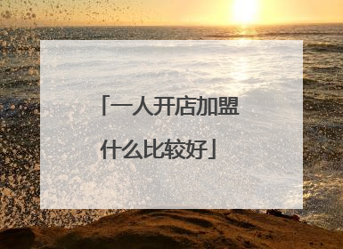 一人开店加盟什么比较好