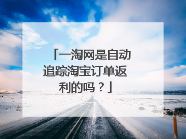 一淘网是自动追踪淘宝订单返利的吗？