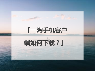 一淘手机客户端如何下载?