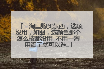 一淘里购买东西,选项没用,如图,选颜色那个怎么按都没用…不用一淘用淘宝就可以选…