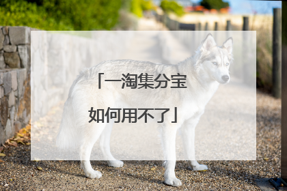 一淘集分宝如何用不了