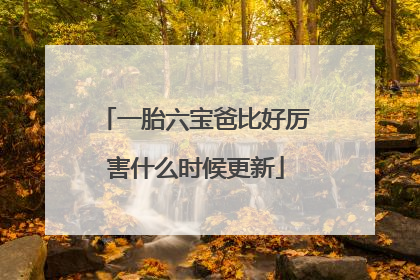 一胎六宝爸比好厉害什么时候更新