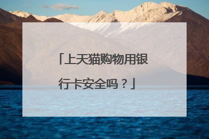 上天猫购物用银行卡安全吗?