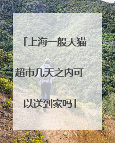 上海一般天猫超市几天之内可以送到家吗