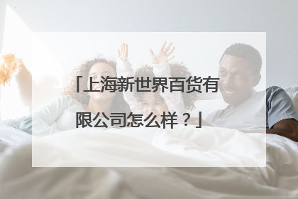 上海新世界百货有限公司怎么样?