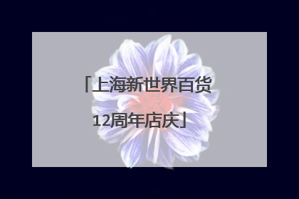 上海新世界百货12周年店庆