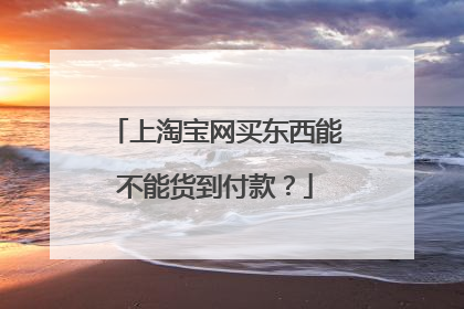 上淘宝网买东西能不能货到付款?