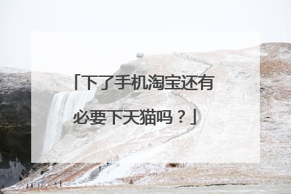 下了手机淘宝还有必要下天猫吗？
