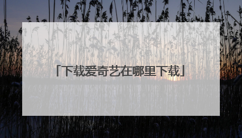 下载爱奇艺在哪里下载