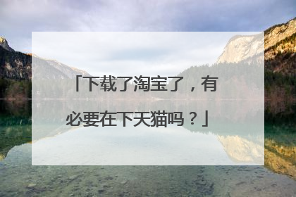 下载了淘宝了，有必要在下天猫吗？