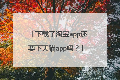 下载了淘宝app还要下天猫app吗?