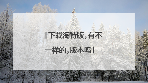 下载淘特版,有不一样的,版本吗