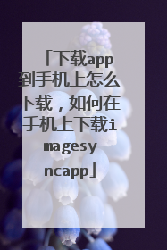 下载app到手机上怎么下载，如何在手机上下载imagesyncapp