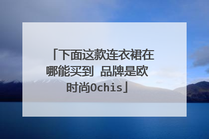 下面这款连衣裙在哪能买到 品牌是欧时尚Ochis