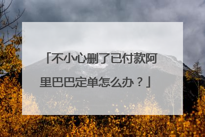 不小心删了已付款阿里巴巴定单怎么办?