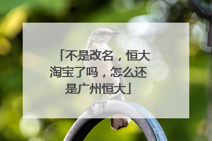 不是改名,恒大淘宝了吗,怎么还是广州恒大