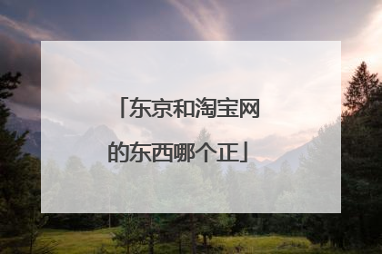 东京和淘宝网的东西哪个正