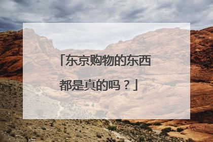 东京购物的东西都是真的吗?