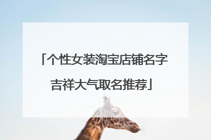 个性女装淘宝店铺名字 吉祥大气取名推荐