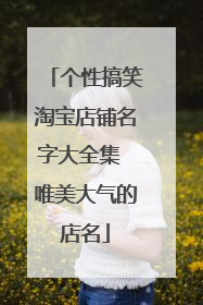 个性搞笑淘宝店铺名字大全集 唯美大气的店名