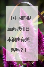 中国的银座商城和日本银座有关系吗?