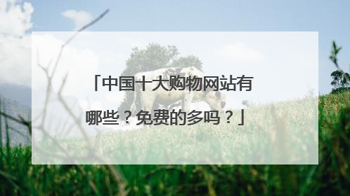 中国十大购物网站有哪些?免费的多吗?