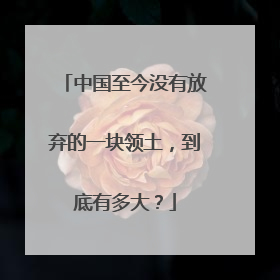 中国至今没有放弃的一块领土,到底有多大?