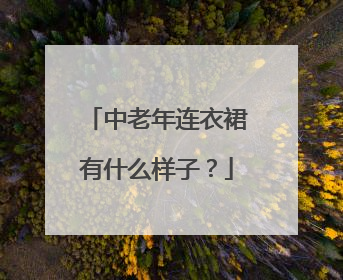 中老年连衣裙有什么样子?