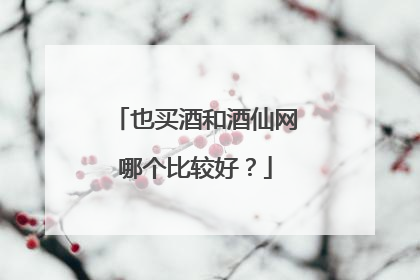 也买酒和酒仙网哪个比较好？
