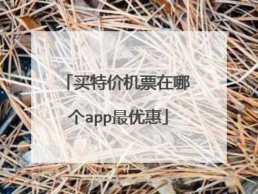 买特价机票在哪个app最优惠