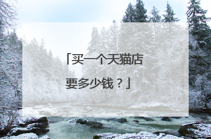 买一个天猫店要多少钱?