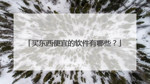 买东西便宜的软件有哪些？