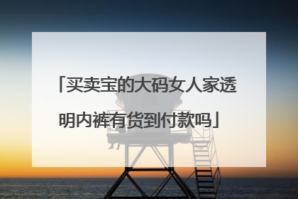 买卖宝的大码女人家透明内裤有货到付款吗