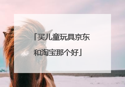 买儿童玩具京东和淘宝那个好