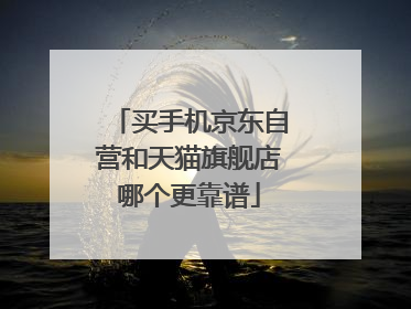 买手机京东自营和天猫旗舰店哪个更靠谱