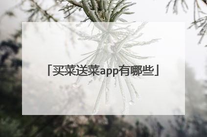 买菜送菜app有哪些