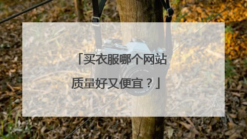 买衣服哪个网站质量好又便宜?