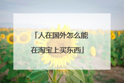 人在国外怎么能在淘宝上买东西