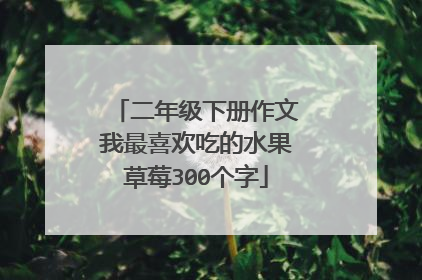 二年级下册作文我最喜欢吃的水果草莓300个字