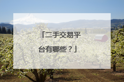 二手交易平台有哪些?