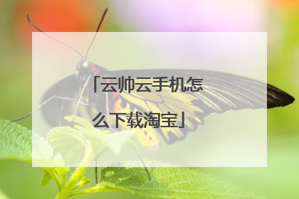 云帅云手机怎么下载淘宝