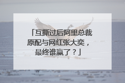 互撕过后阿里总裁原配与网红张大奕,最终谁赢了?