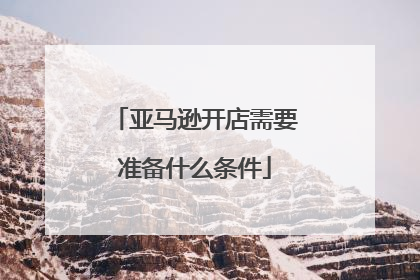 亚马逊开店需要准备什么条件