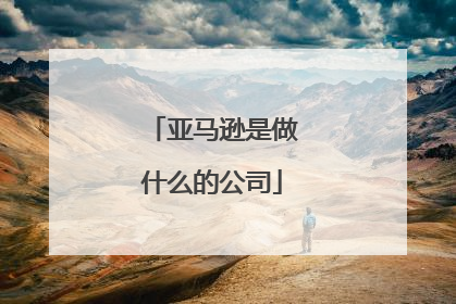 亚马逊是做什么的公司
