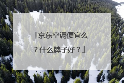 京东空调便宜么?什么牌子好?